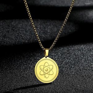 Anhänger Halsketten Mexikanischer Schmuck Mode Hexagramm Persönlichkeit Einfache Edelstahl Herren Runde Halskette Damen Geschenk Kreis