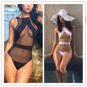 Designer nyaste svartvita badkläder sexiga mesh bikini vintage baddräkt baddräkt s m l gratis frakt 3k2l