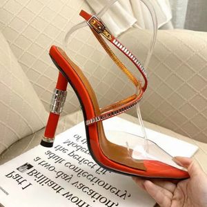 Alevi Milano high-heeled pointed sandals crystal studded straps short-heeled women's high-heeled summer luxury designer shoes party high-heeled dress shoes women