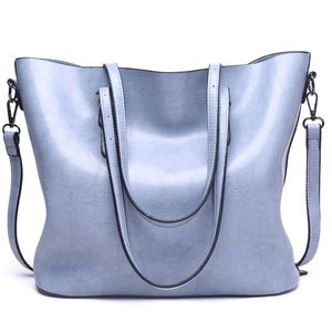 محافظ النساء يحمل حقيبة اليد غير الرسمية حقيبة كبيرة من السعة ذات الجودة العالية المصمم من الجلد الفاخر الأزياء السماء الزرقاء الكتف VDIRE261O