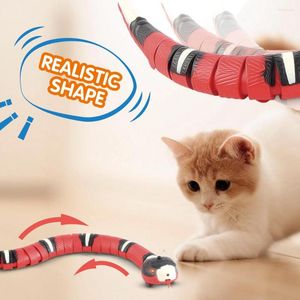 Katze Spielzeug Elektronische Automatische Schlange Interaktive USB Aufladung Smart Sensing Für Katzen Hunde Haustier Kätzchen Spielzeug