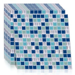 Wall Stickers Vividtiles 3D Square decal Sticker Self Adhesive Mosaic Tiles DIY Kitchen Bathroom Home Backsplash Decoration 230225