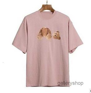 SS Mens Women Teddy Bear Printed T-Shirts Black White Pink Tee Men Womens Palm Top Short Sleeve Tees Designer Cotton Clothes21LM