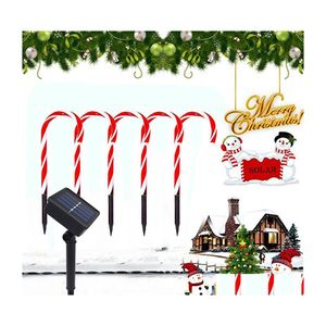 dvr per auto Altre forniture per feste festive Canna solare Luce One Drag Four Five Candy Lights Decorazione natalizia Led Holiday Drop Delivery Home G Dhhli