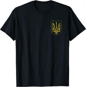 メンズTシャツウクライナプライドウクライナの旗のコートメンズTシャツ半袖カジュアルコットンOネックメンズ衣類