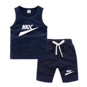 Vestiti della neonata Set di abbigliamento per bambini del ragazzo Set di vestiti per ragazze Costume per ragazzi Set Bambino Estate Neonati Stampa LOGO del marchio per bambini