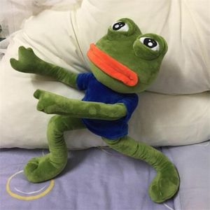 Peluş Bebekler 45cm Sad Frog Peluş Oyuncak Yumuşak Dolgalı Yastık Sihirli İfade Pepe Sad Frog Hayvan Peluş Bebek Çocuklar İçin Doğum Günü Hediyeleri 230225