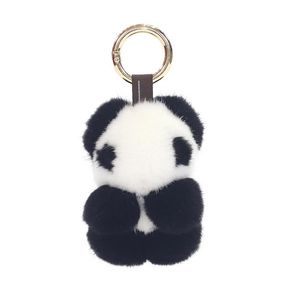 Keychains väska Keyring Pendant Kvinnor Toy Panda Hang Små söta smycken Gift Creative Plush Högkvalitativ bil Charm