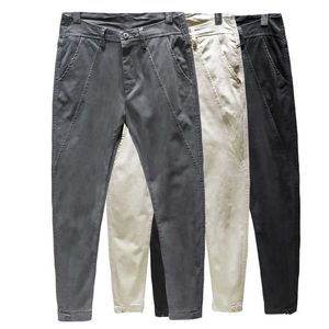 Calças masculinas Novo outono 3 cor de algodão confortável design de moda slim alfaiate