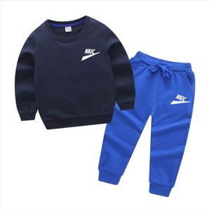 New Kids Sport Sport Sets Sets Boys Tracksuit Autumn Childre The Tops Cal￧as 2pcs Rouno de Kit Rouno Teenager Boys