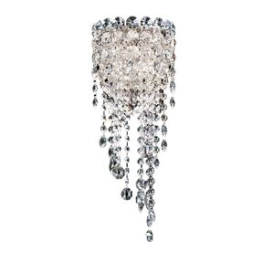 Vägglampor phube -belysning LED K9 Crystal Lamp Light Modern Sconce Silver