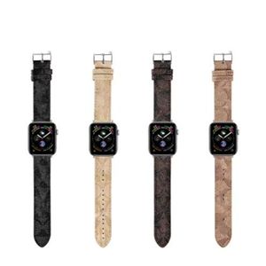 Äkta ko läderklocka för Apple Watch Strap Bands Smartwatch Band Series 1 2 3 4 5 6 7 S1 S2 S3 S4 S5 S6 S7 SE 38mm 41mm 42mm 45mm 49mm Designer Smart Watches Straps