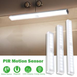 Nocne światła Smart Pir Motion Lampy bezprzewodowe sypialnia Dektor Detektor Ściana dekoracyjna lampa szafka kuchnia Kitchenght