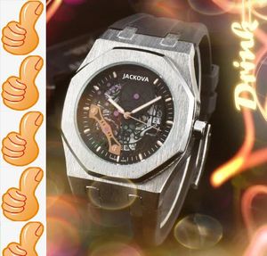 Brottspremium Mens Big Stopwatch Watch 42mm Quartz Movement Man Time Clock rostfritt st￥l Rummiband Super Bright Popular Business Casual Wristwatch Gifts