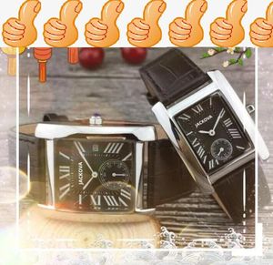 Rose Gold Square Roman Dial Quartz Watch Fashion Lovers Men Women Silver Tank Series armbandsur Klassisk gener￶s enkel lyx Popul￤r l￤derf￶retagsklocka