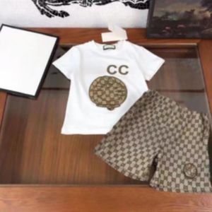 New Summer Clothing Fashion Sets Designer Brand Cotton Short Sleeves Clothes Suits Tops Pants Baby Toddler Boy Clothing Kids Children Girl Outfits