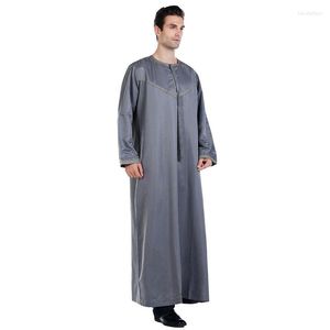 Ubrania etniczne Mężczyźni muzułmańskie thobe jubba szatę saudyjską długie rękaw kaftan męskie luźne sukienka abaya arabska dishdasha ubrania kaftan swobodny