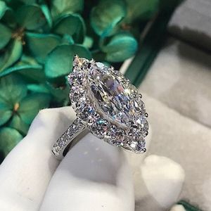 18K Pierścień Moissanite jasne kamienie Cut Symulacja Diamentowe pierścionki Diamentowe Pierścionek zaręczynowy dla kobiet