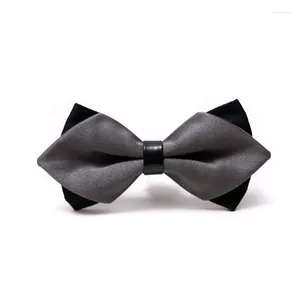 Bow Ties High Quality Men Bowtie Butterfly Knot Mens Accessories Luxurious Tie Black Formal Commercial Commercial Dräkt Wedding Ceremony