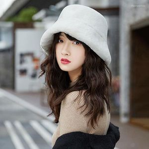 Berets White Solid Bucket Hat Unisex Bob Caps Hip Hop Men Women Summer Cap Beach Sun Fishing Boonie