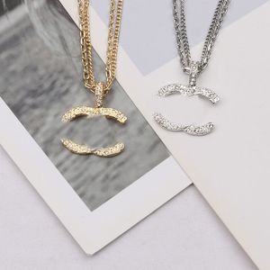 2023 SS Pendant Necklaces 14K Gold Plated Luxury Brand Designer s Stainless Steel Letter Choker Necklace Beads Chain Fashion Jewelry