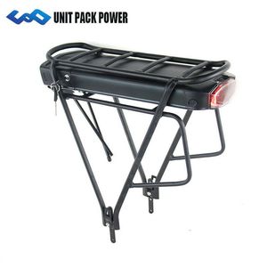 48V Rear Rack Electric Bicycle Battery 21700 LG Samsung 50E 36V 19.2Ah City Mountain For Ebike With Luggage Hanger Taillight