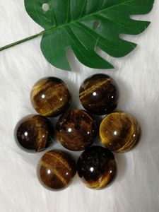 Dekorativa figurer 3st Natural Yellow Tiger Eye Crystal Gemstones Sphere Meditation Reiki Healing Chakra For Home Decor