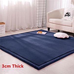 Carpets Japanese Style Tatami For Living Room Bedroom Area Rugs 3CM Thicken Coral Velvet Kid Crawl Mat Child Play Floor Rug