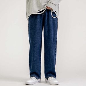 Mäns jeans vajaned 2022 Spring Brand High Street Style Boys Girls raka Jeans Classic Fashion Men's Woman's Denim Wide Leg Pants Z0225