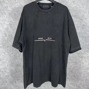 T-shirt oversize da uomo in cotone organico Polo T-shirt a fascia tonda classica Camicia nera plus size collo ricamato e stampato abbigliamento estivo in stile polare con street XS-L