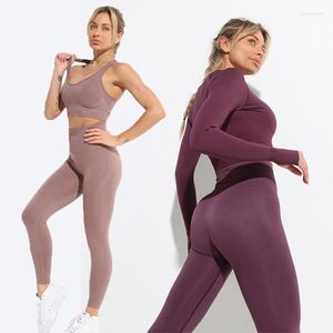 Aktive Sets 2023 2/3/4 Pcs Nahtlose Yoga Set Workout Kleidung Für Frauen Sportswear Gym Outfits Sport Anzug Fitness Kleidung Leggings