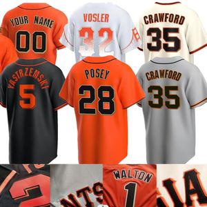 2023 S-4XL Baseball-Trikots 5 Mike Yastrzemski 35 Brandon Crawford Francisco Männer Frauen Kinder Evan Longoria Joc Pederson Brandon Belt Buster 28 Posey Will Clark