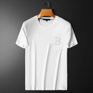 Spring and summer brushed cotton clothes Breathable new high grade cotton printing short sleeve round neck panel T-Shirt mens sleeve tees graphic design t shirts M-4XL