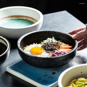 Servis sätter skål Lamian Noodles Soup Noodle Creative Large Capacity Ceramic Breakfast Tabelleware Home Fruit Sallad Bowl.