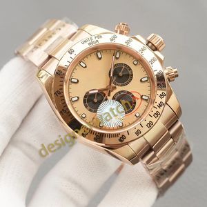 Męski designer zegarek luksusowy automatyczny ruch sportowy zegarek chronografu ze stali nierdzewnej paska składana klamra moda unikalny styl zegarek męski