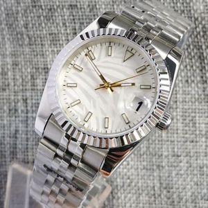 Wristwatches Arrival Sapphire Men's Automatic Watch NH35/NH35A White/Yellow Palm Dial Fluted Bezel Jubilee Bracelet Unisex 39mm/36mm