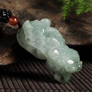 Chains Natural A Cargo Light Green Jadeite Pendants Genuine Myanmar Jade Pendant Men And Women Models Necklace