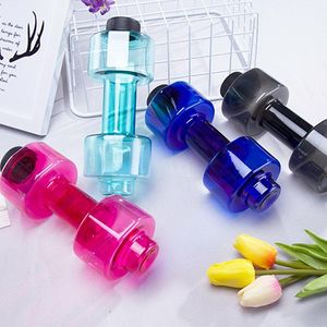 Water Bottle Children's Fitness Creative 550ml Dumbbell Cup Plástico Esportes ao ar livre Pet Pet Parent-Child Game