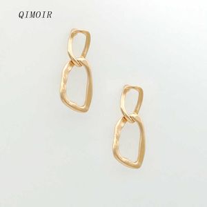 Charm Irregular Fashion Drop Earrings Zinc Alloy Simple Hollow New Styles For Women Trendy Post Basic Ear Ring Girl Gold Jewelry C7 G230225