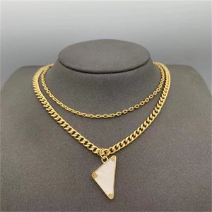 Collana da uomo di design, gioielli di lusso, collana in oro, da donna, a doppio ponte, catena d'argento, gioielli da uomo, da donna, per feste di compleanno, collane con ciondoli