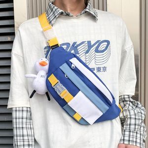 Bel çantaları messenger çanta erkek ve kadınlar küçük satchel kadın japon öğrenci omuz sırt çantası göğüs sporları
