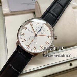 4 نمط عالي الجودة ساعة 41 مم البرتغافر كرونوغراف VK Quartz Mens Watch 316L الفولاذ العلبة 4 ألوان الاتصال الجلود حزامين WATC303S