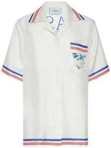 23SS New Casablanca Men Designer-Hemd für Männer und Frauen New Diamond Swan Gradual Silk Hawaiian Casual Shirt