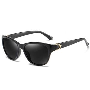Solglasögon 2022 Luxury Brand Design Cat Eye Polarised Solglasögon Män kvinnor Lady Elegant Sun Glasses Kvinna Kör Eyewear Oculos de Sol G230225