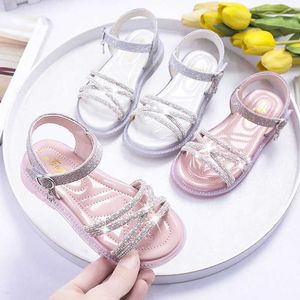 Sandaler Diamond Girls Sandaler Toddler Kids Princess Sandaler Nonslip Shoes Children Footwear Summer Baby Girl Shoes Z0225