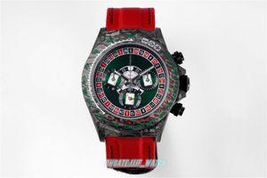 2023 8f Lucky Turn -watch tem 40 mm de di￢metro e equipado com 7750 movimento de fibra de carbono de 7750 Caixa de fibra de carbono Sapphire espelhar