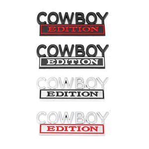 Party Decoration 1PCS Cowboy Edition Car Sticker för Auto Truck 3D Badge Emblem Decal Auto Accessories 8.8x3.4cm