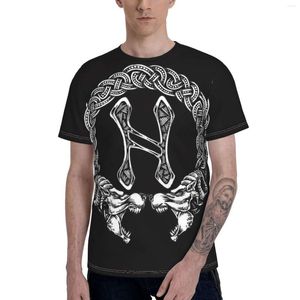 Herr t-skjortor torc utskrift 3d t-shirt plus storlek streetwear viking hednisk hedning asatru rune