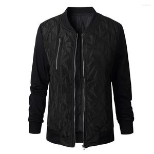 Damen Jacken Freizeitjacke Frauen Herbst Bomber Langarm Basic Mäntel Slim Oberbekleidung Pilot