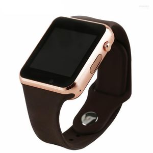 ساعة Wristwatches A1 Bluetooth Watch Connection Connected Petness Pedness Wharing Sim TF Card Camera Music Smart Android iOS Will22